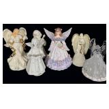 Porcelain and Glass Angel Figurines, Signed / #'d