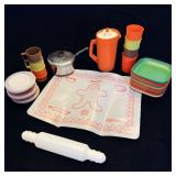 1979 kids Tupperware cups pitcher sauce pan