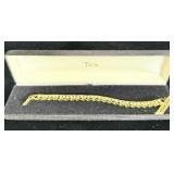 New in box Tacoa Gold Tone Austrian Crystal Tennis