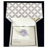 New in box Purple Rhinestone Ring sz 8