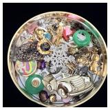 Vintage Teddy Bear Tin filled with Jewelry