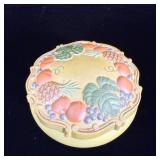 Vintage Fruit Motif Powder Box filled w/jewelry