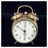 Vintage Brass Wind Up German Lidden Alarm Clock