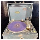 Antique Cecilian Portable Gramophone Record Player