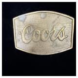 Vintage Coors beer belt buck
