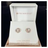 18k Rose Gold Earrings over Sterling Silver >