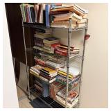 Huge lot of miscellaneous cookbooks the rack is