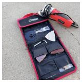 Oscillating multitool with cut off blade sanding