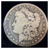1880-CC silver Morgan dollar