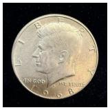 1968-D Silver Kennedy half dollar