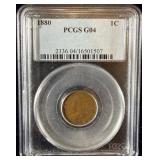 1880 Indian head penny G4 PCGS