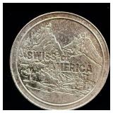 Vintage Swiss of America 1 ounce silver round