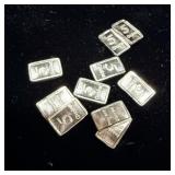(10) 5 grain silver bars