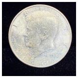 1964 silver Kennedy half dollar