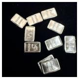 (10) 5 grain silver bars