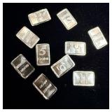 (10) 5 grain silver bars