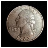 1962-D Silver Washington Quarter