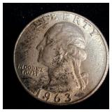 1963-D Silver Washington Quarter