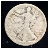 1917-S silver walking liberty half dollar