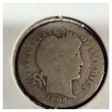 1906 Silver Barber Dime