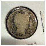 1911 Silver Barber Dime