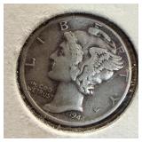 1944 Silver Mercury Dime