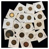 Miscellaneous US coins wheat pennies Indian head