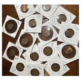 Group of Wheat Pennies 1913, 1909, 1918, >