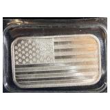 American flag 1 ounce silver bar