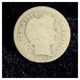 1899-O silver barber dime
