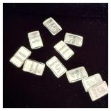 (10) 5 grain Silver bars