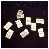 (10) 5 grain Silver bars