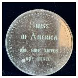 Vintage Swiss of America .999 One ounce silver