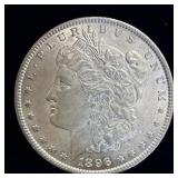 1896 Silver Morgan dollar AU