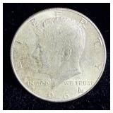 Uncirculated 1964 silver Kennedy half dollar