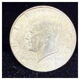 1968-D silver Kennedy half dollar