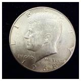1968-D silver Kennedy half dollar