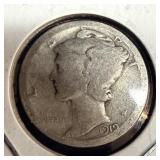 1919-D Silver Mercury Dime