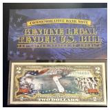 2021 colorized Pearl Harbor two dollar bank note