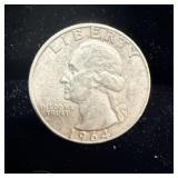 1964 silver Washington Quarter