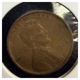 1909 VDB wheat penny missing (LI)