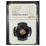 Gold Egyptian scarab private issue MS 70 NGC