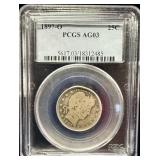 1897-O Silver barber quarter AG3 PCGS