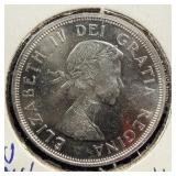Uncirculated 1964 silver Canadian dollar