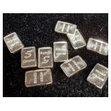 (10) 5 grain silver bars