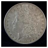 1889 Silver Morgan dollar XF die clash rev & obv