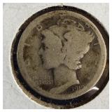 1919-D Silver mercury dime