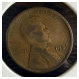 1921-S wheat penny with lamination errors!