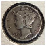 1943 Silver Mercury Dime
