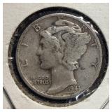 1941 Silver Mercury Dime